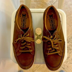 Brown nubuck suede leather mephisto men’s shoes.